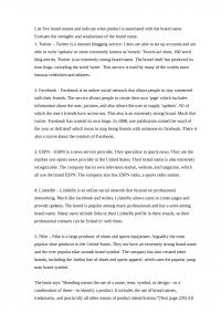 Evaluatig Five Brands