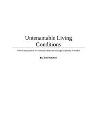 Untenantable Living Conditions