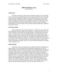Biblical worldview
