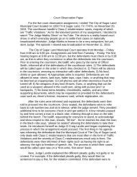 Court observations