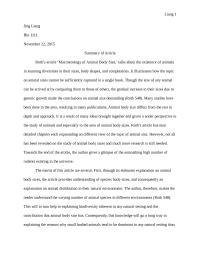 Biology Article Response