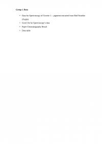 Data for Spectroscopy of Cuvette 1