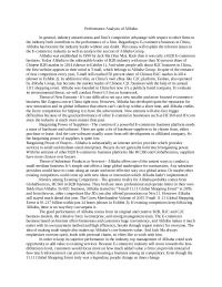 Performance Analysis of Alibaba