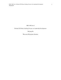 Organizational Behavior OBC500