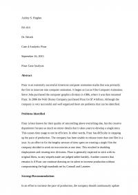 Pixar Case Study