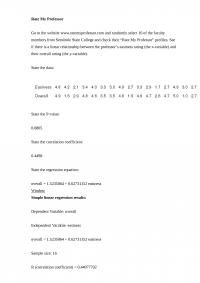 Statistics essay