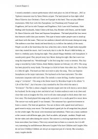 Concert Report Concert Report 2I