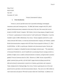Verizon International Analysis