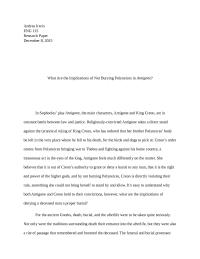 Implications of Not Burying Polyneices in Sophocles' Antigone