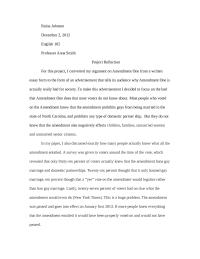 Amendment 1 project reflection