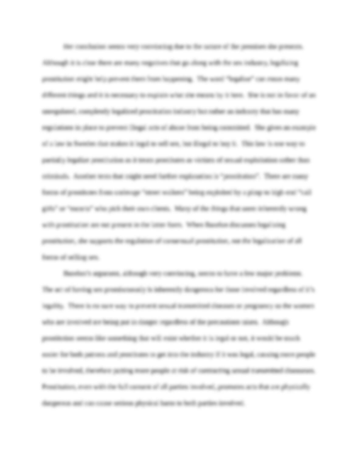 Legalizing prostitution essay outline picture