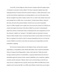 Enron Ethical Issues Stakeholders