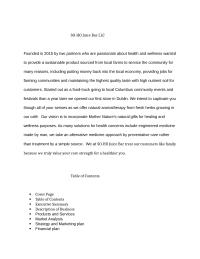 So-Ho Juice Bar Business Plan