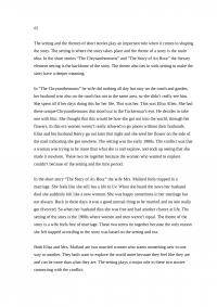 Setting and Themes of short stories