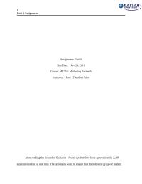 Course: MT355: Marketing Research