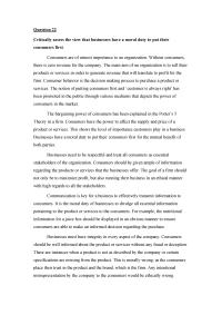 Business Ethics Question