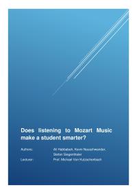 Does Listening To Mozart Music Make A Student Smarter?