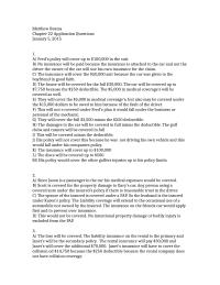 Insurance and risk management