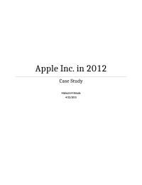 Apple Inc in 2012