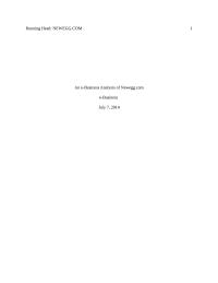 An e-Business Analysis of Newegg.com