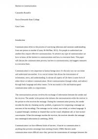 Barriers to Commincation