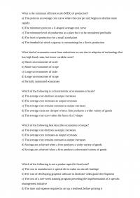 Econ What is the minimum efficient