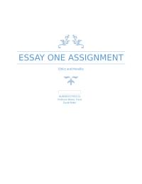 Business Ethics Essay