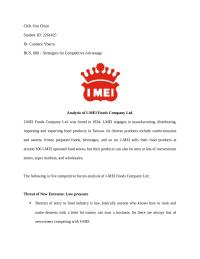 Analysis of I-MEI Foods Company Ltd.