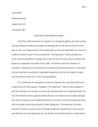 Lydia Maria Child and Racial Equality