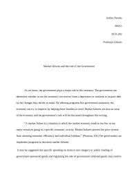 Market Failures and the Role of the Government