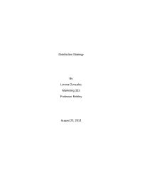 Distribution Strategy