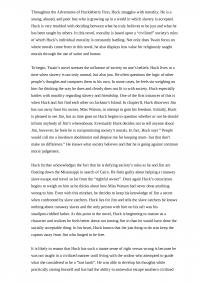 Huckleberry Finn Throughout the