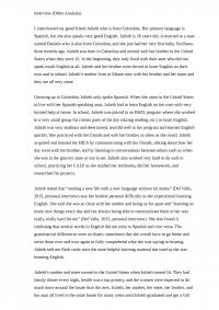 Language And Culture Interview