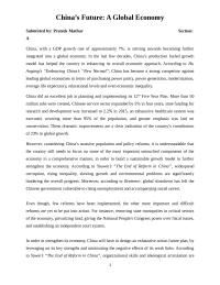 China’s Future: A Global Economy