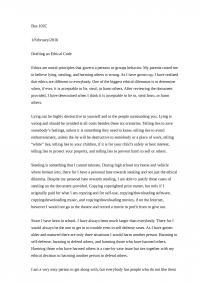 Drafting an Ethical Code