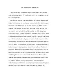 The Violent Storm In King Lear – An Analysis