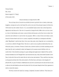 Sexual Liberation in George Orwell's 1984