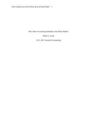 Why Does Accounting Standards And Rules Matter?