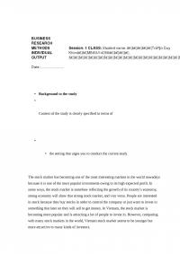 Research Method Background to the