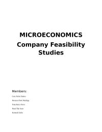 Company Feasibility Studies