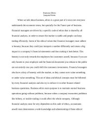 Business Ethics Business