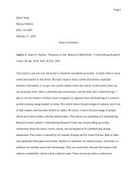 Source Evaluation