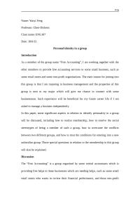 Personal identity in a group