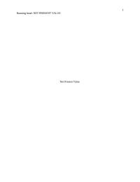 Net Present Value