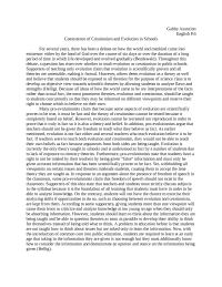Coexistence of Creationism and Evolution in Schools