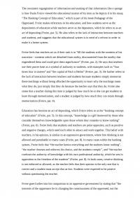 Freire’s Issues with the Educational System