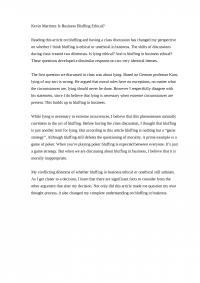 Bluffing in business ethical?