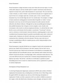 Business Law Sexual Harassment