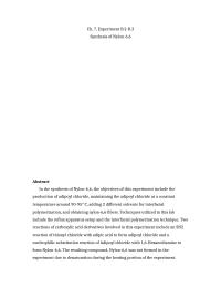 Synthesis of Nylon 6,6