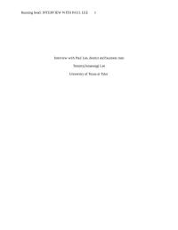 Interview of Dentist about business